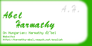 abel harmathy business card